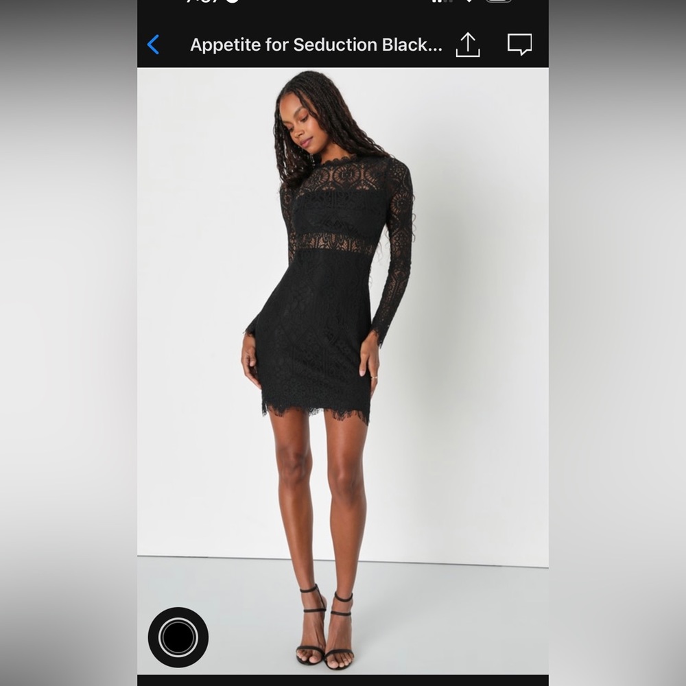 Lulu’s Gorgeous lace dress. Perfect for a holiday party. Worn once.